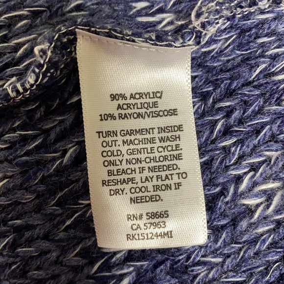 Susina Marled Blue Knit Crewneck Pullover Sweater - Picture 9 of 9